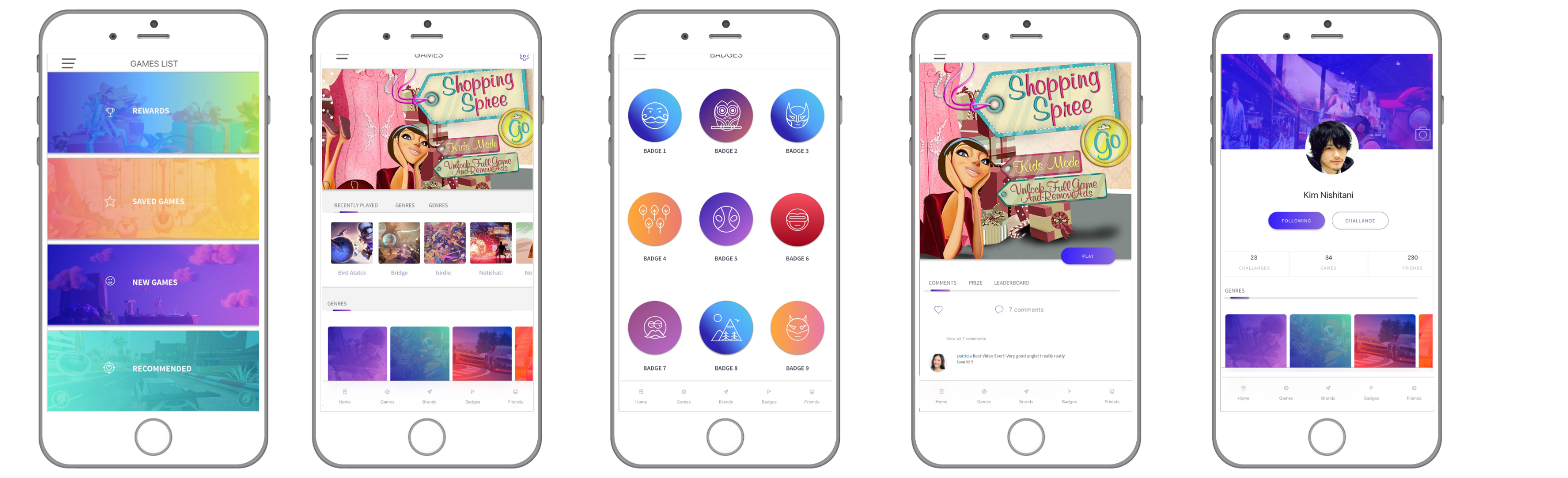 Admin and campaign wireframes